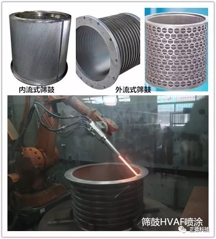 廣東正德科技超音速火焰熱噴涂制備各類篩鼓件